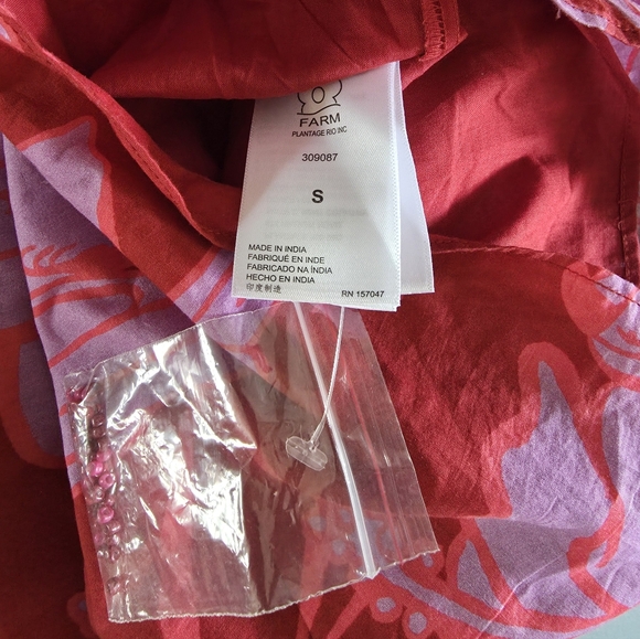 NWT Farm Rio Living Nature Burgundy Maxi Dress Size Small - Picture 11 of 14